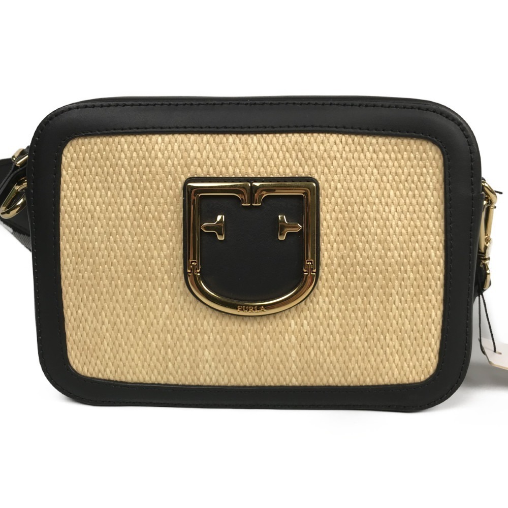 Furla crossbody Brava bag black Tan shoulder Beige